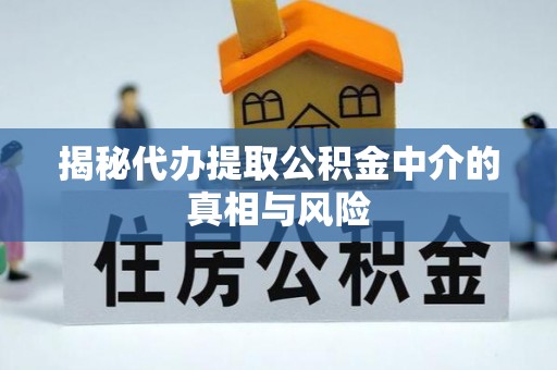 宜州揭秘代办提取公积金中介的真相与风险